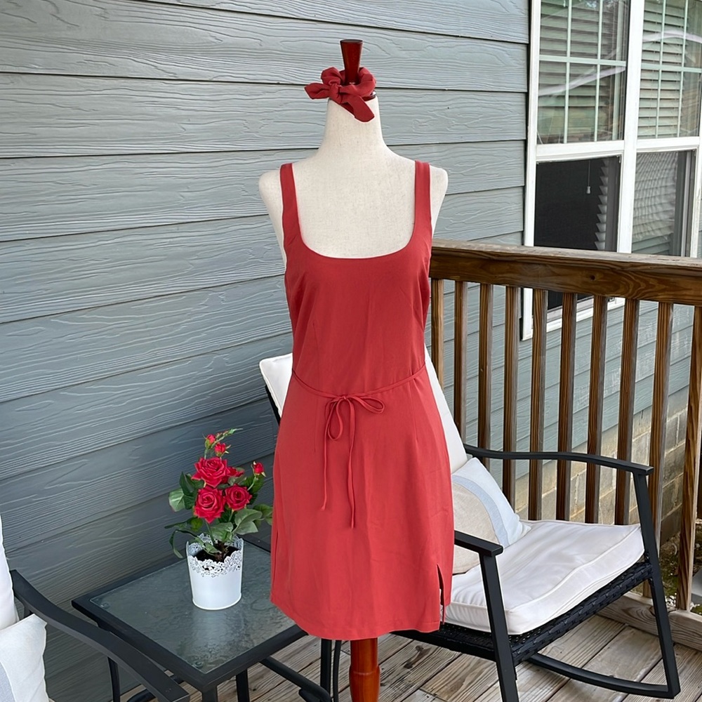 Abercrombie & Fitch Red Mini Dress W/ Bow (Size: Small Tall)